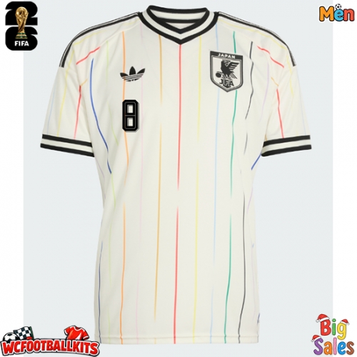 Japan Takumi Minamino #8 Replica Away Stadium Shirt World Cup 2026 Short Sleeve